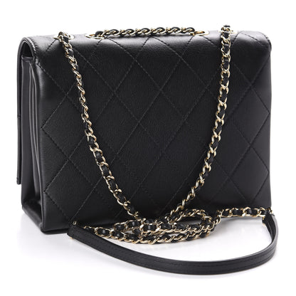 Chanel Calfskin Stitched Flap Black 3 of 10
