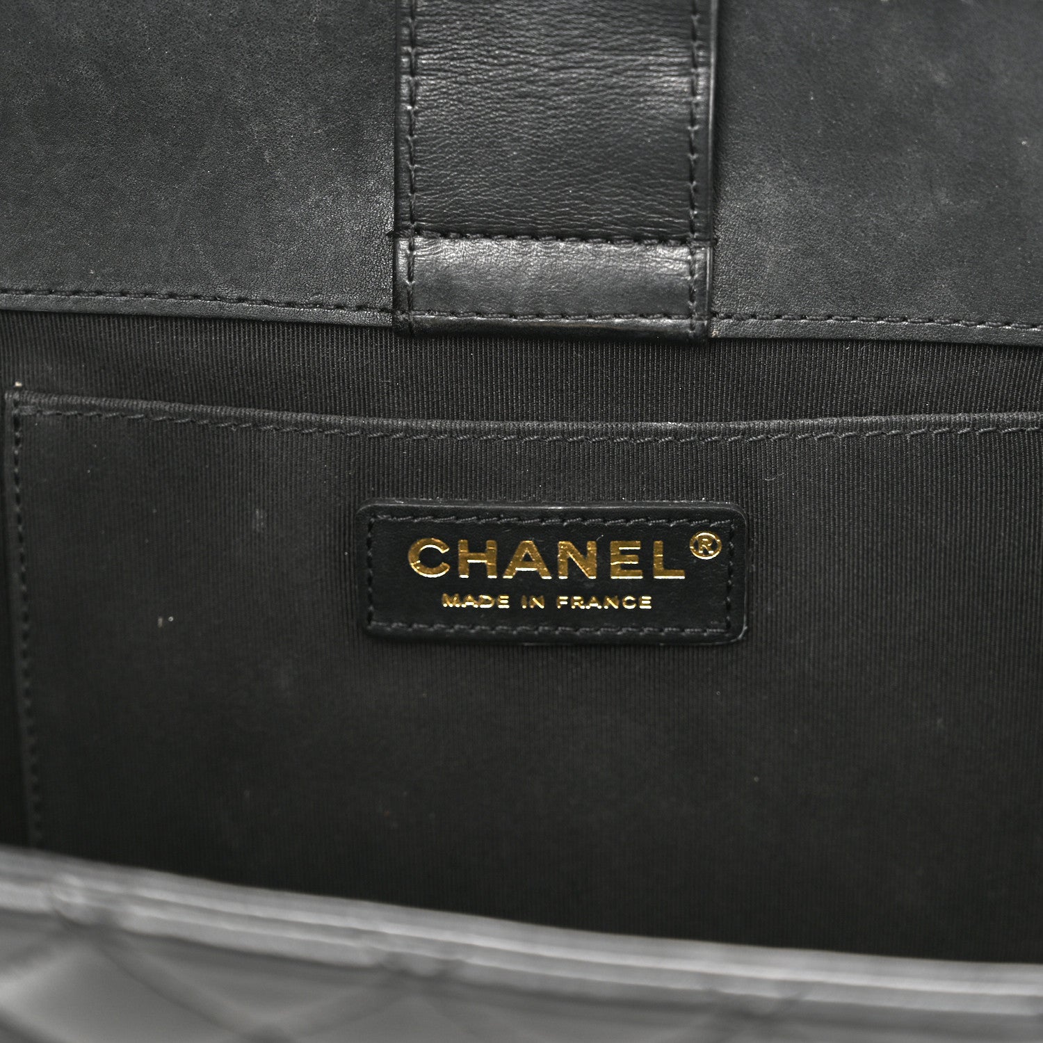Chanel Calfskin Quilted CC Chain Accordion Tote Black 11 of 12
