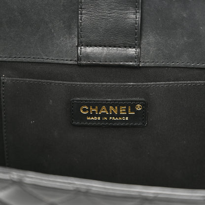 Chanel Calfskin Quilted CC Chain Accordion Tote Black 11 of 12