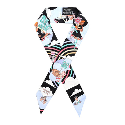 Hermes Silk Carres Volants Twilly Black Ciel Multicolor 1 of 4