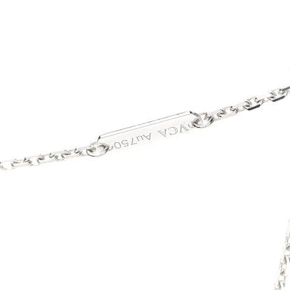 Van Cleef & Arpels 18K White Gold Mother of Pearl Vintage Alhambra Pendant Necklace 4 of 7