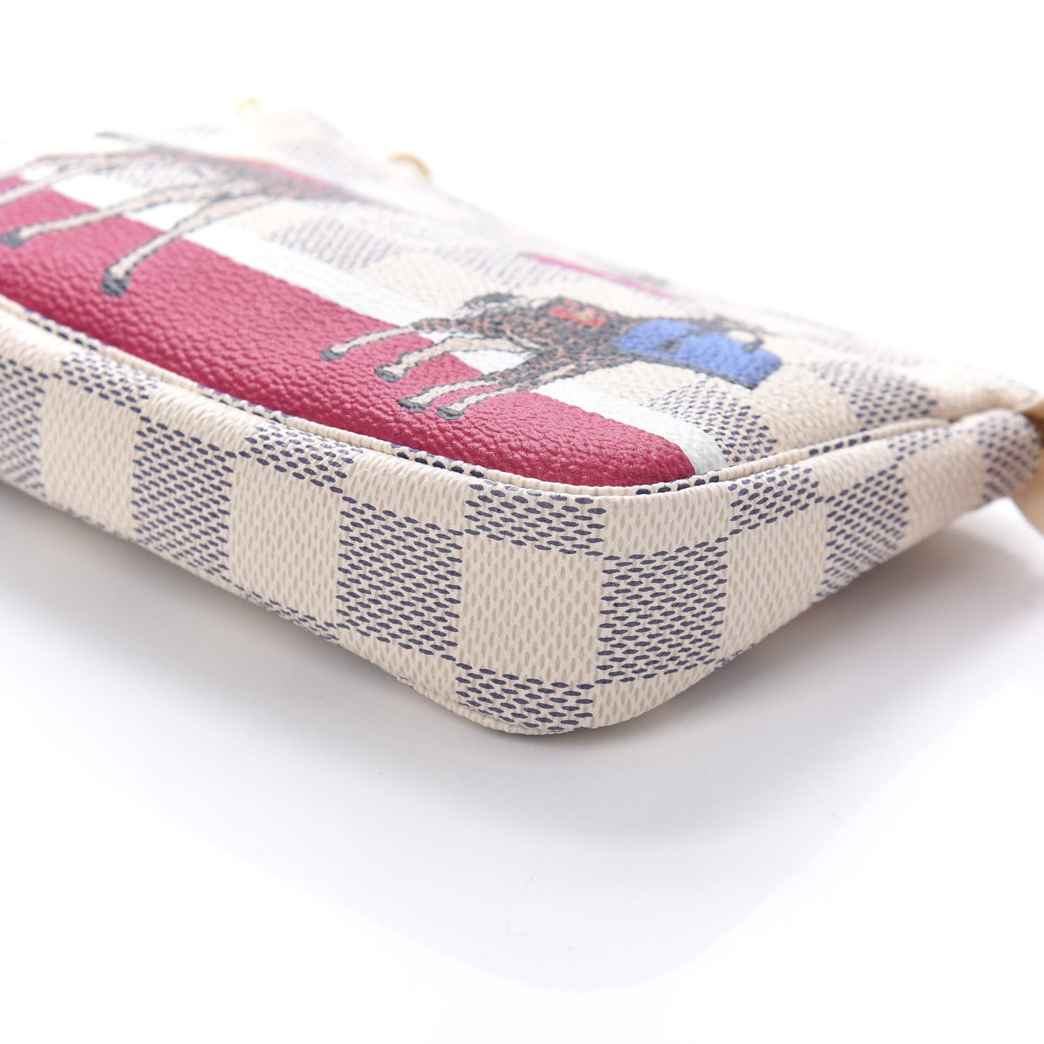 Louis Vuitton Damier Azur 2017 Christmas Animation Mini Pochette Accessories 7 of 10