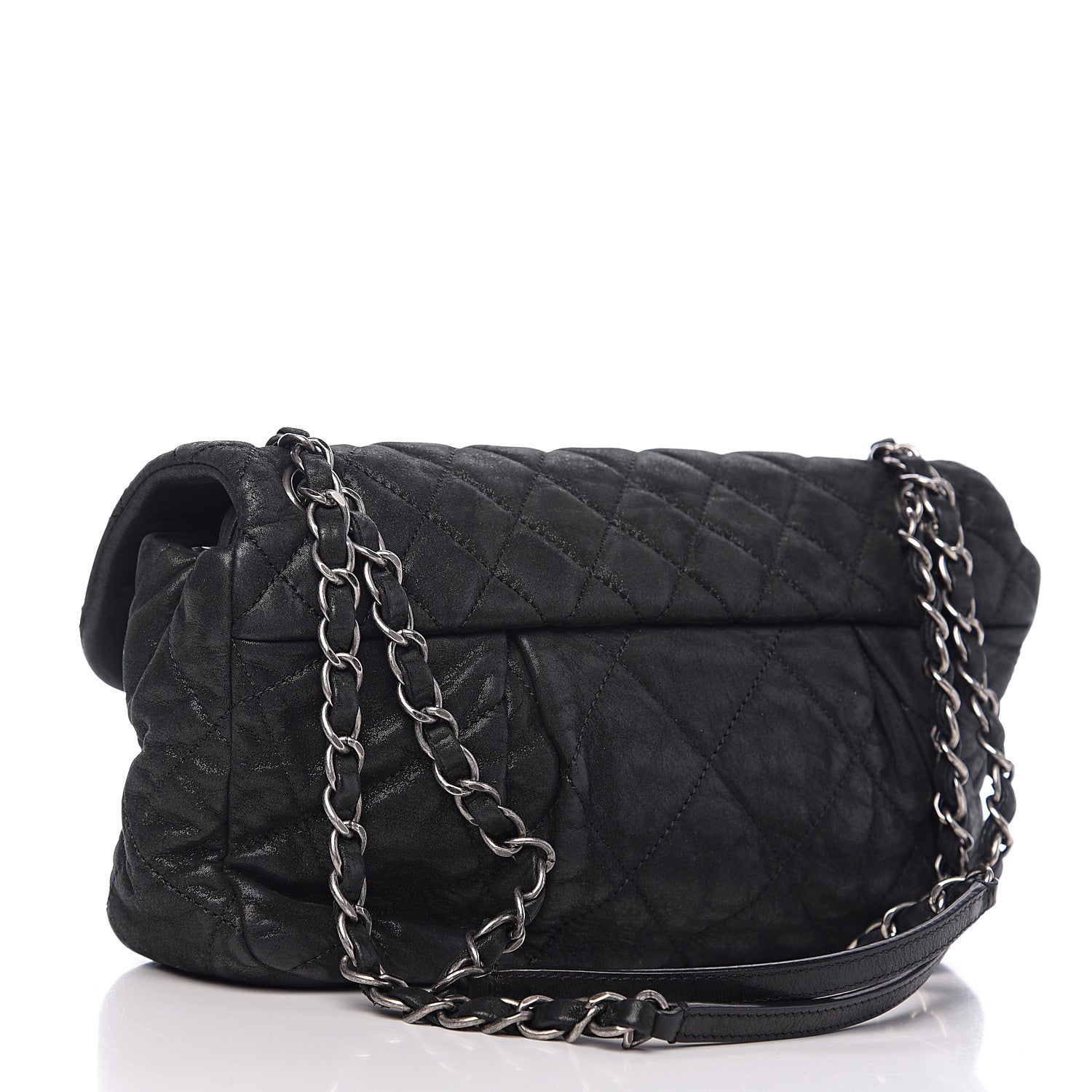 Chanel Iridescent Calfskin Quilted East West Flap Black 2 of 10