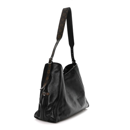 Louis Vuitton Lambskin CarryAll Vibe MM Black 4 of 10