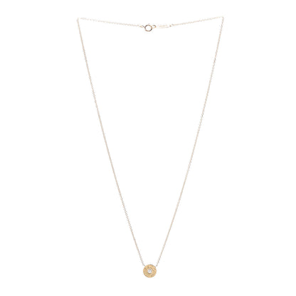 Tiffany 18K Yellow Gold Diamond 1837 Circle Pendant Necklace 3 of 4