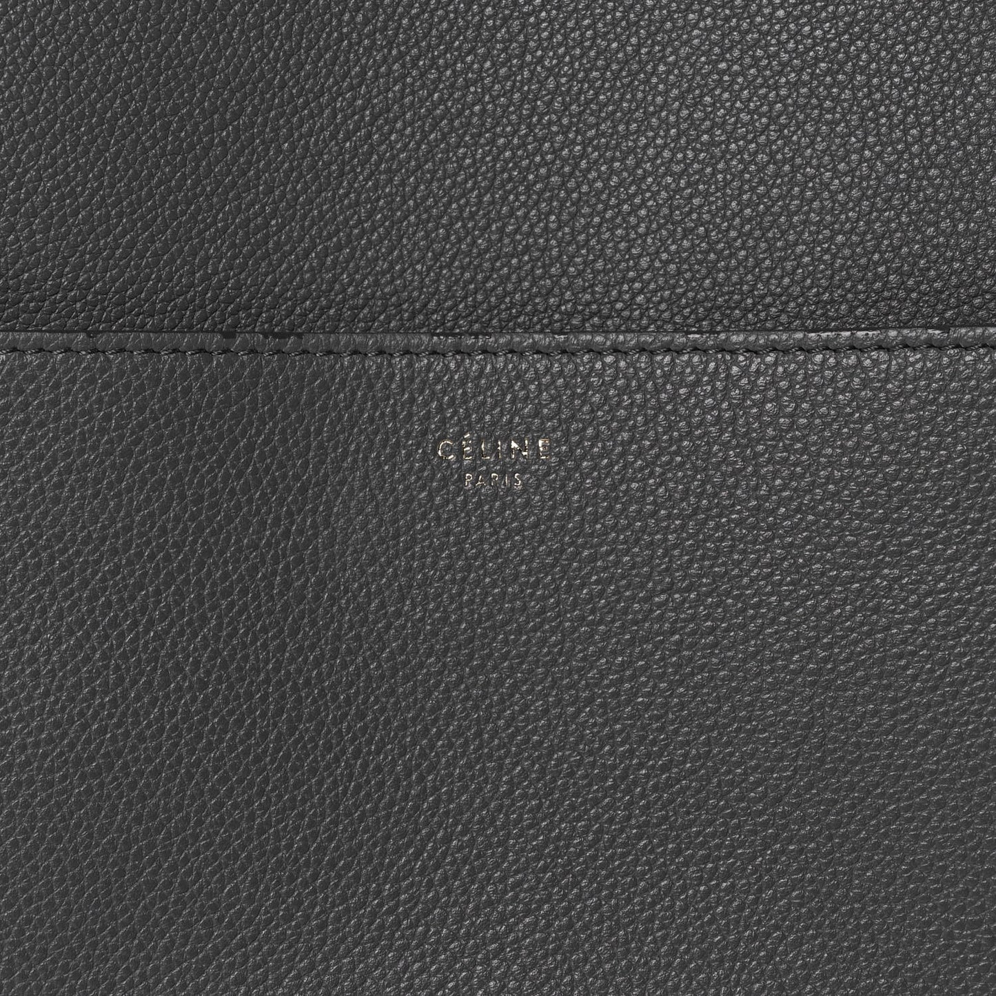 Soft Grained Calfskin Sangle Bucket Bag Grey