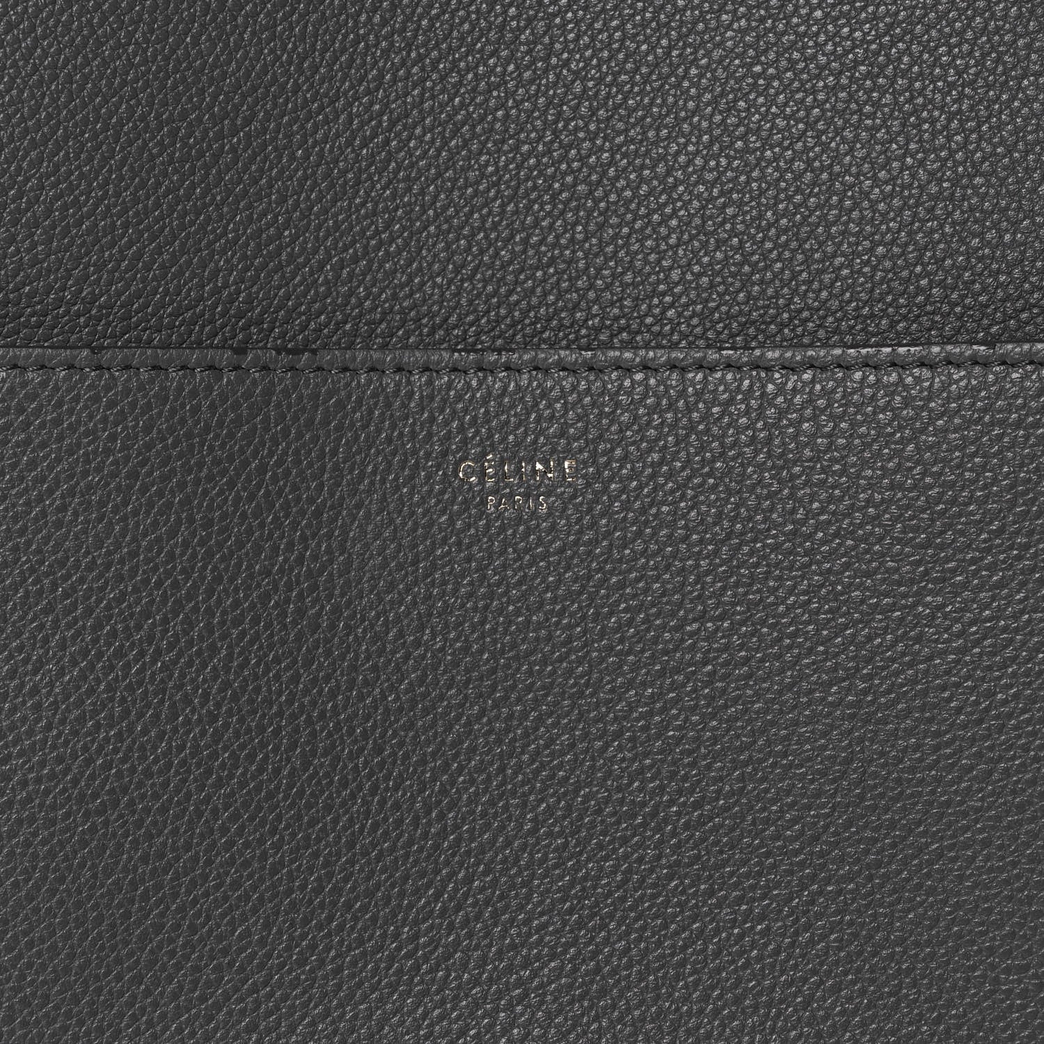 Celine Soft Grained Calfskin Sangle Bucket Bag Grey 6 of 8