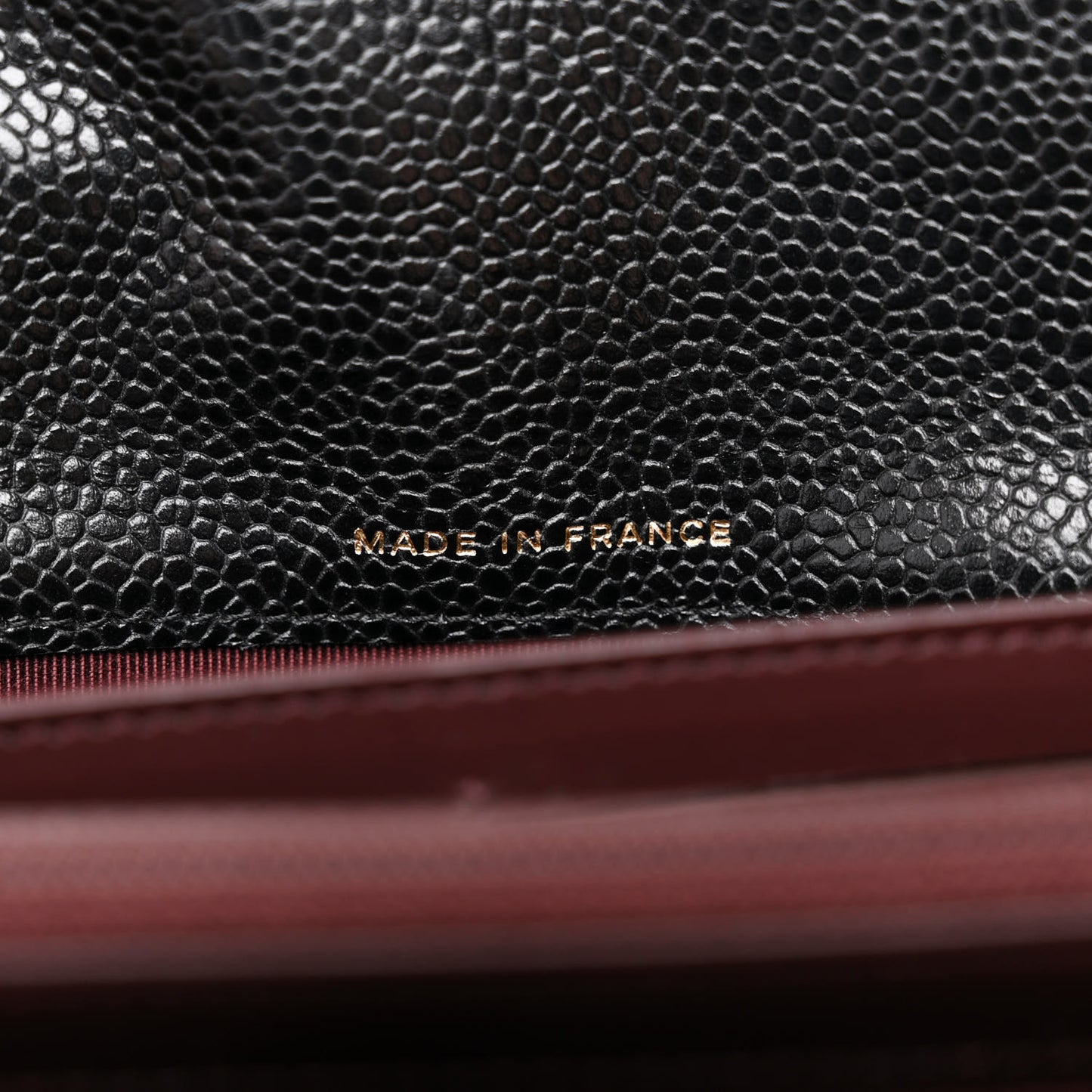 Caviar Quilted Large Gusset Flap Wallet Black