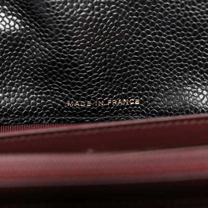 Chanel Caviar Quilted Large Gusset Flap Wallet Black 7 of 14