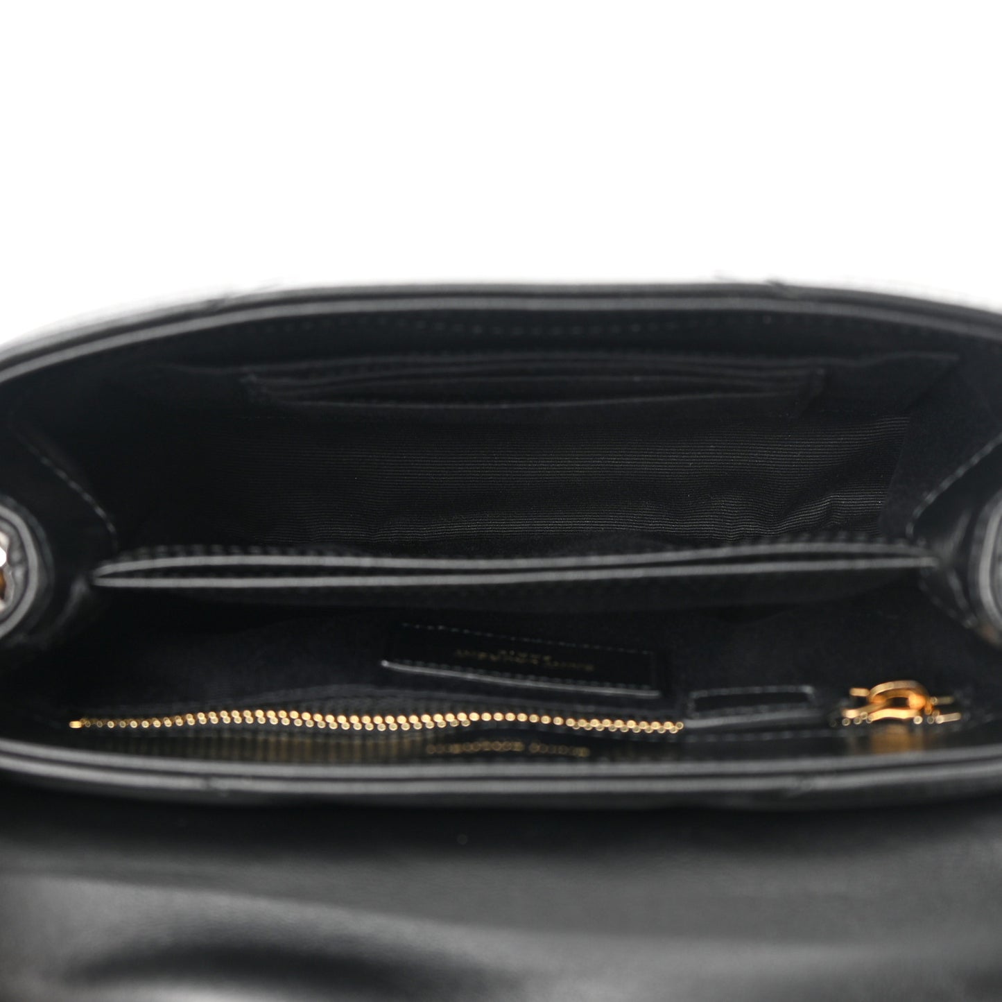 Calfskin Y Quilted Monogram Toy Loulou Crossbody Bag Black