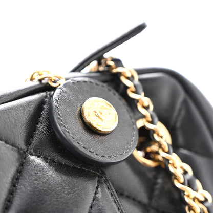Chanel Lambskin Quilted Large Camera Case Black 12 of 13