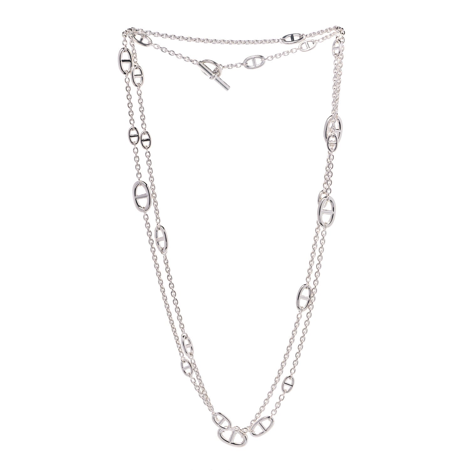 Hermes Sterling Silver Farandole Necklace 160 2 of 5