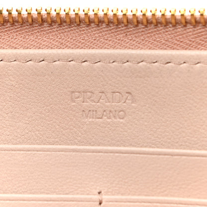 Prada Nappa Gaufre Zip Around Wallet Cipria 6 of 6