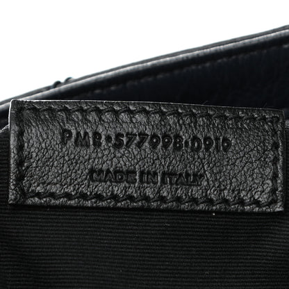 Saint Laurent Crinkled Calfskin Matelasse Monogram Niki Shoulder Bag Deep Marine 8 of 13