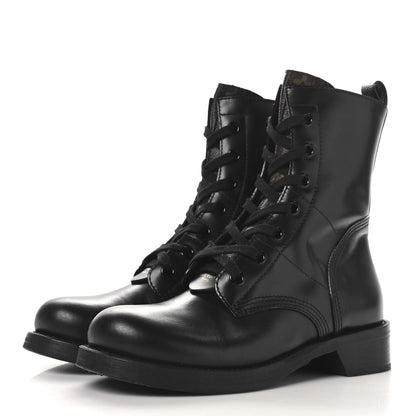 Louis Vuitton Calfskin Monogram Metropolis Flat Ranger Boots 39 Black 4 of 9