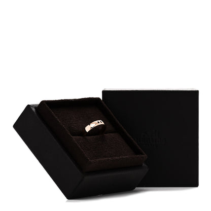Hermes 18K Rose Gold Diamond Ever Herakles Wedding Band Ring 54 6.75 5 of 5
