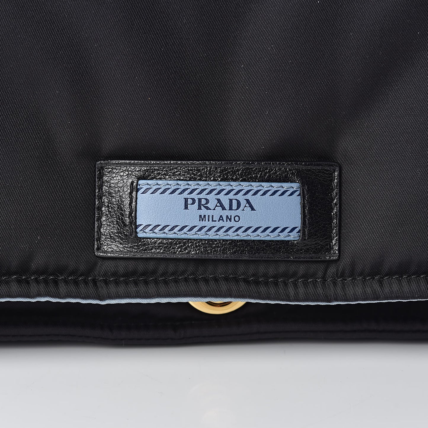 Tessuto Nylon Etiquette Flap Black Soleil