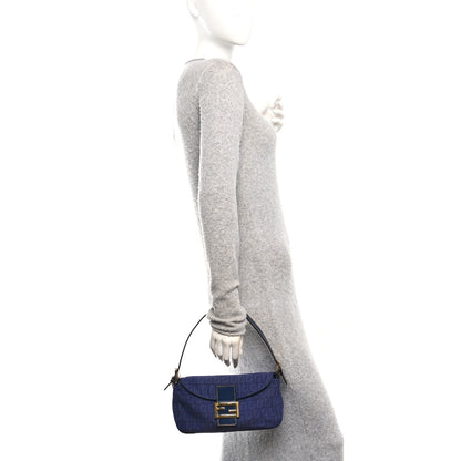 Fendi Zucchino Baguette Blue 3 of 19
