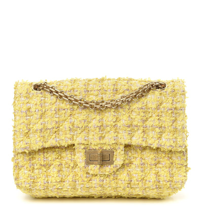 Chanel Tweed Quilted 2.55 Reissue Mini Flap Yellow 1 of 10