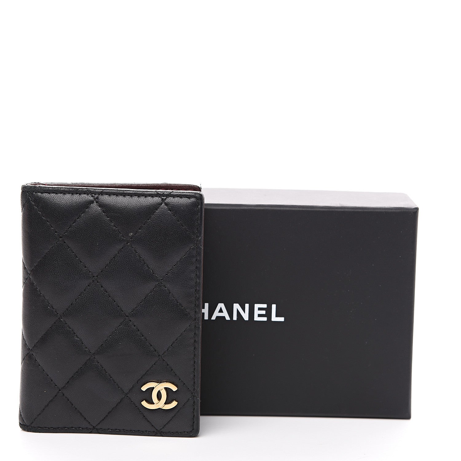 Chanel Lambskin Quilted Card Holder Wallet Black 11 of 11