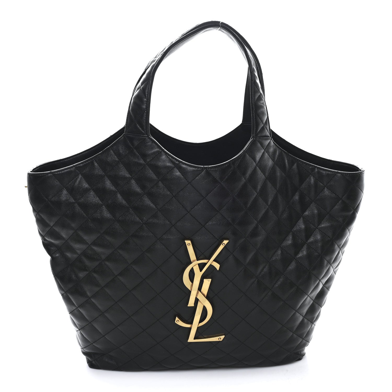 Saint Laurent Lambskin Quilted Maxi Icare Shopping Tote Black 1 of 11