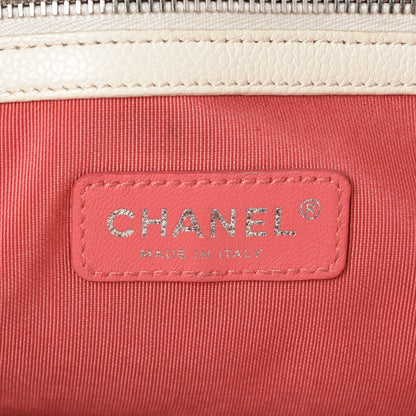 Chanel Caviar Ombre Large Shopping Tote White Rose 6 of 8