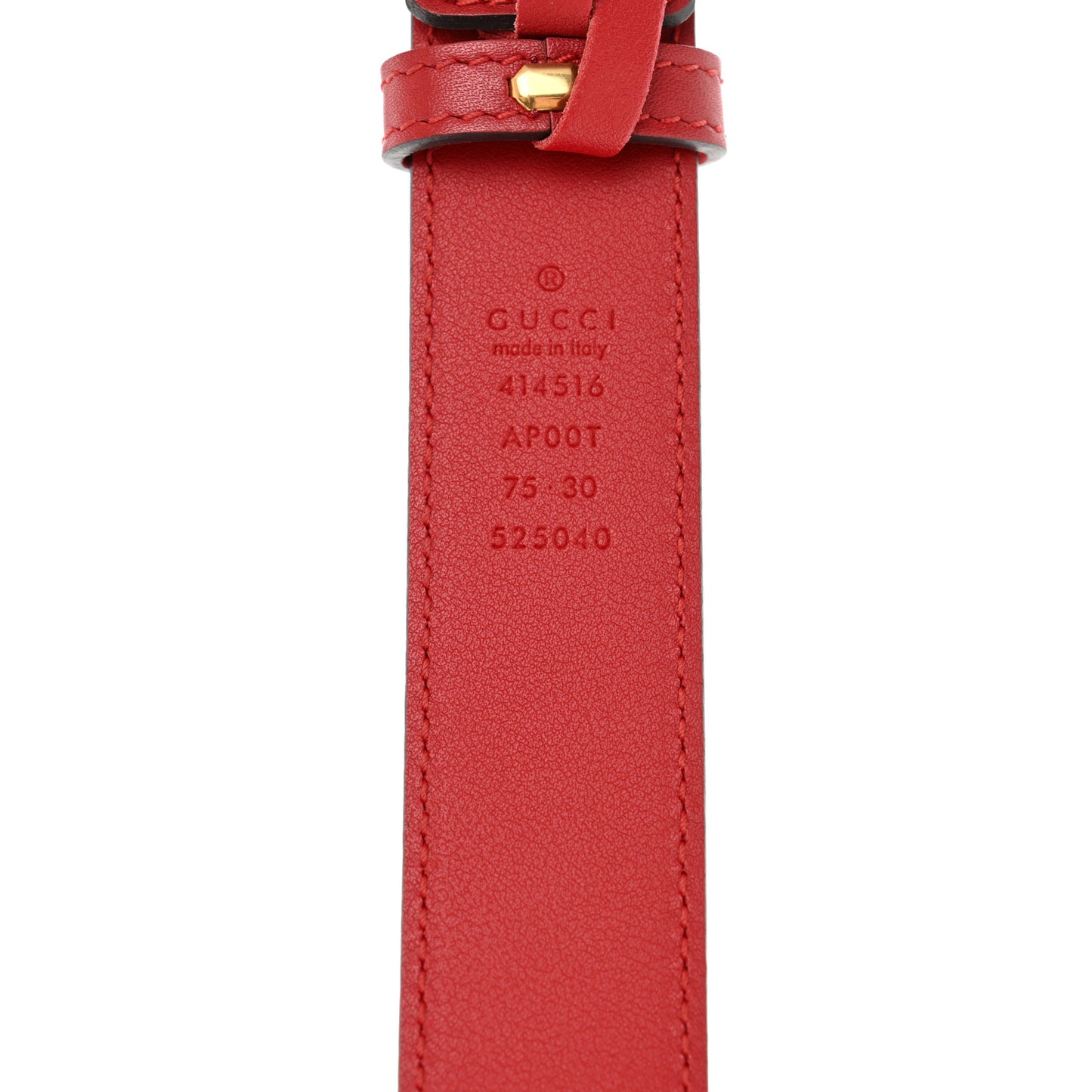 Moon Calfskin Double G 30mm Belt Red