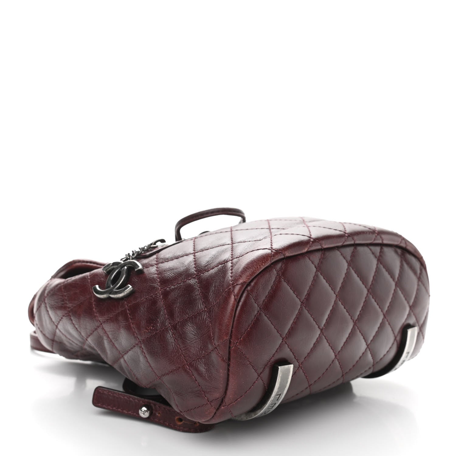 Chanel Glazed Calfskin Quilted Small Salzburg Backpack Burgundy 4 of 10