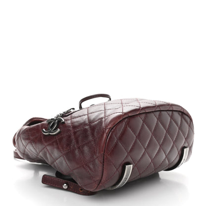 Chanel Glazed Calfskin Quilted Small Salzburg Backpack Burgundy 4 of 10