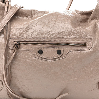 Balenciaga Arena Lambskin Classic Hardware Medium Le City Hobo Bag Sesame 8 of 10