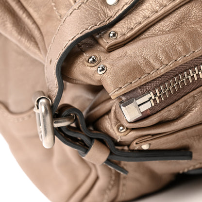 Chloe Metallic Calfskin Medium Paddington Satchel Taupe 13 of 14
