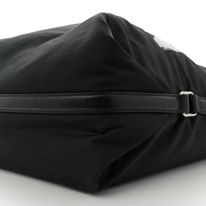 Alexander McQueen Nylon Graffiti Logo The Bundle Tote Black White 10 of 10