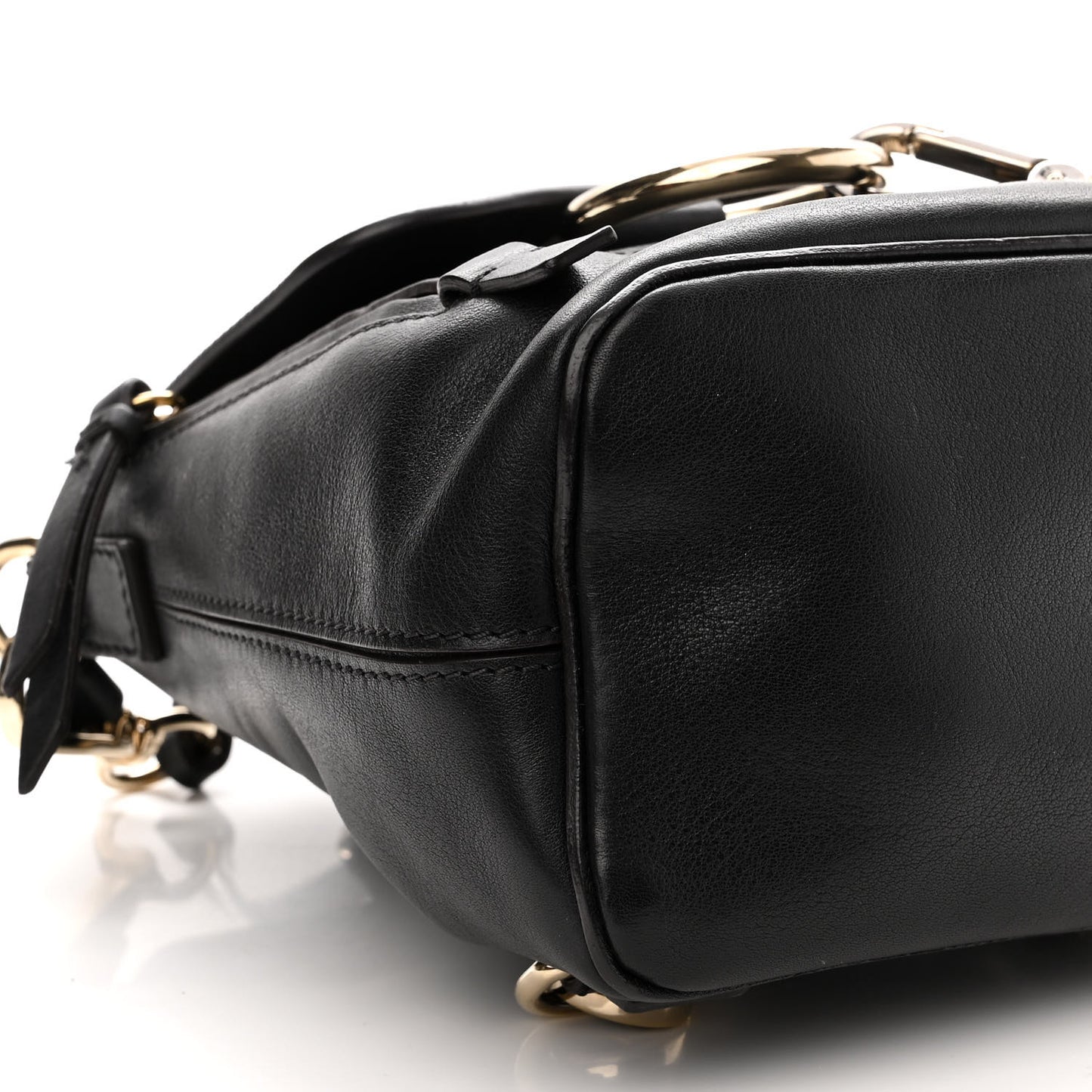 Suede Calfskin Mini Faye Backpack Black