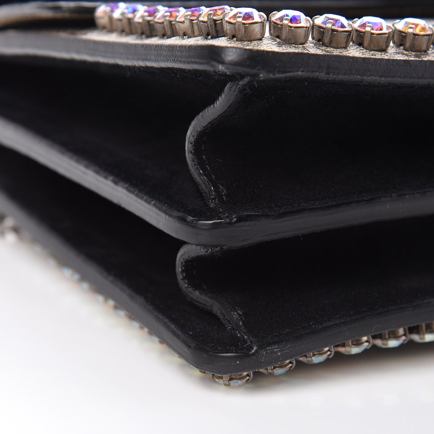 GG Supreme Monogram Crystal Small Dionysus Shoulder Bag Black