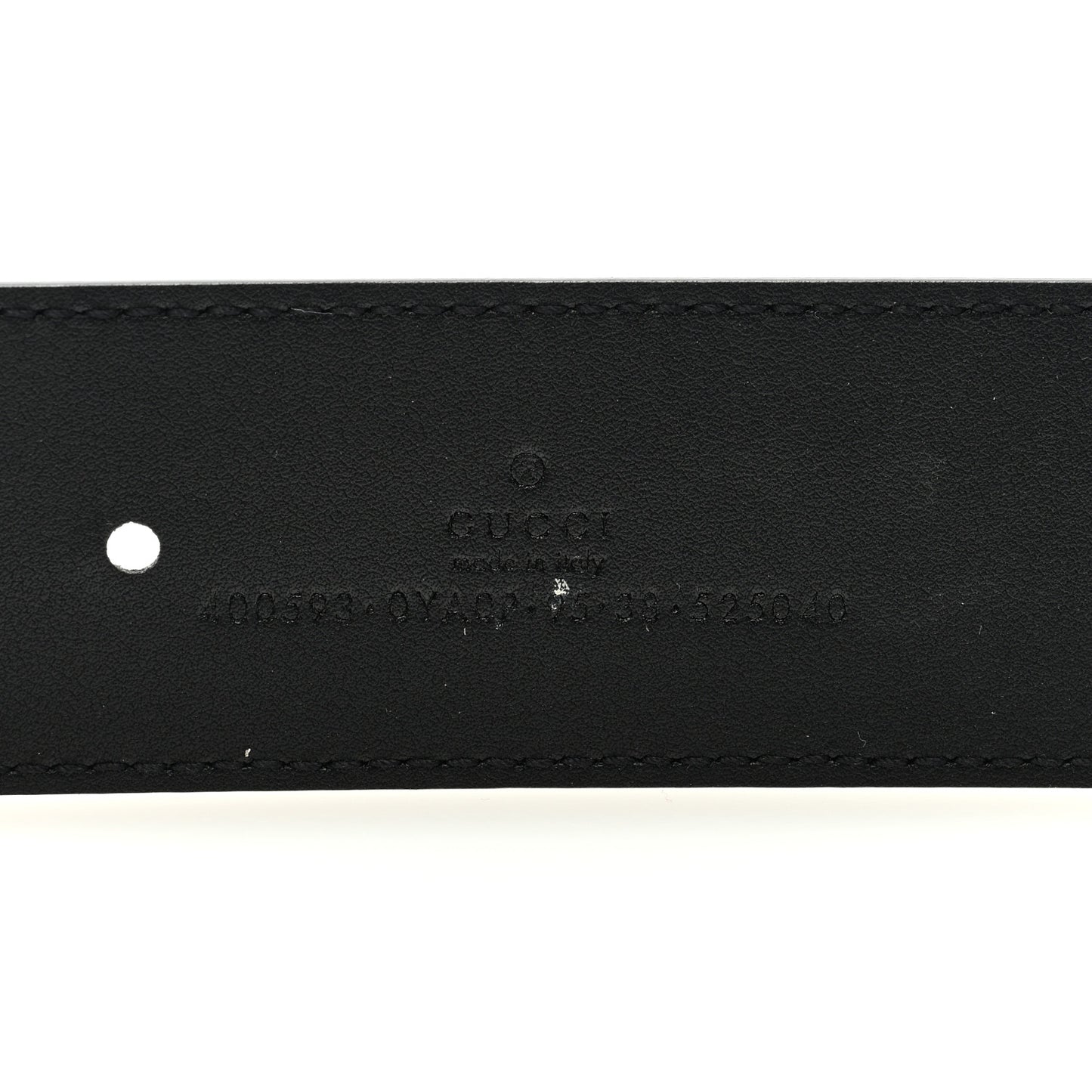 Plutone Calfskin Palladium Double G 40mm Belt 95 38 Black