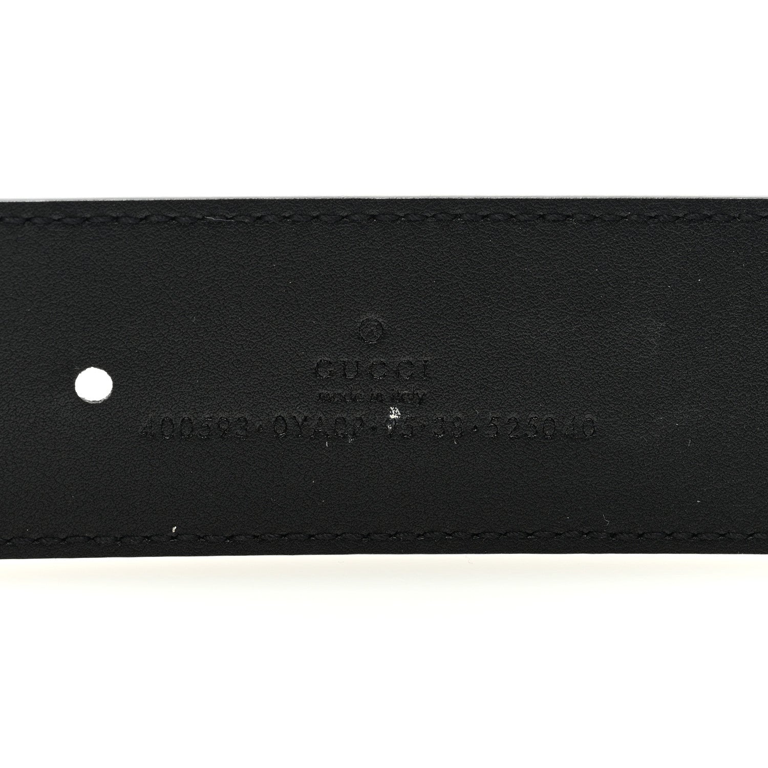 Gucci Plutone Calfskin Palladium Double G 40mm Belt 95 38 Black 4 of 4
