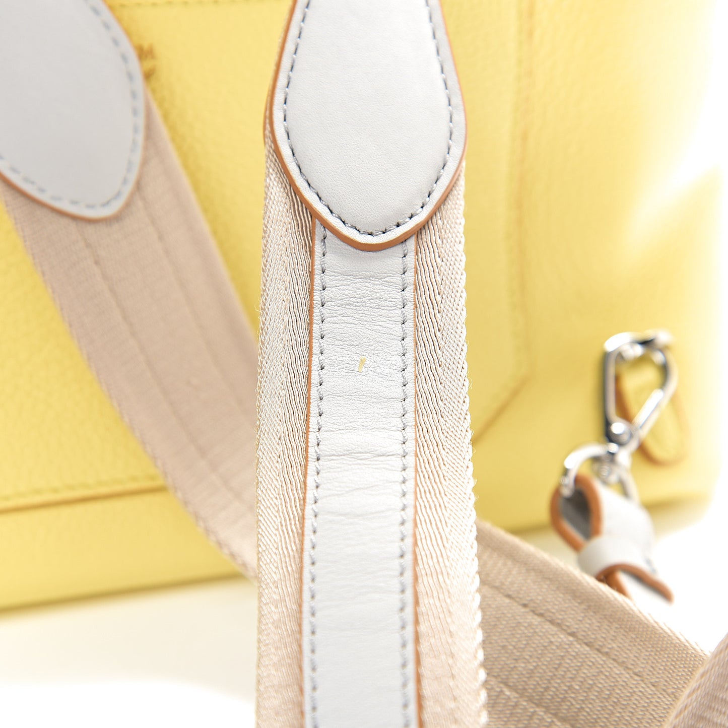 Pebbled Calfskin Medium Milla Backpack Custard Yellow