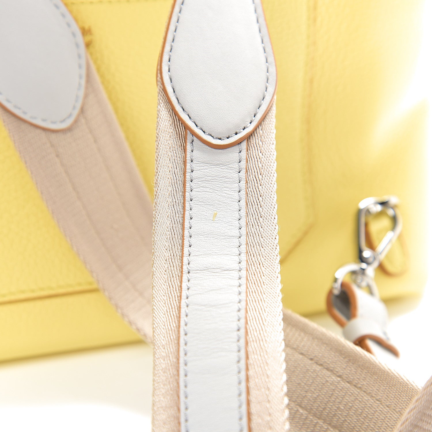 MCM Pebbled Calfskin Medium Milla Backpack Custard Yellow 6 of 10
