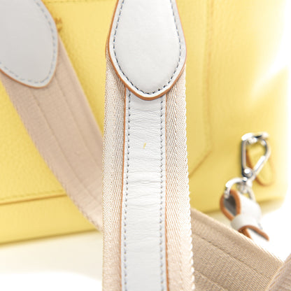 MCM Pebbled Calfskin Medium Milla Backpack Custard Yellow 6 of 10