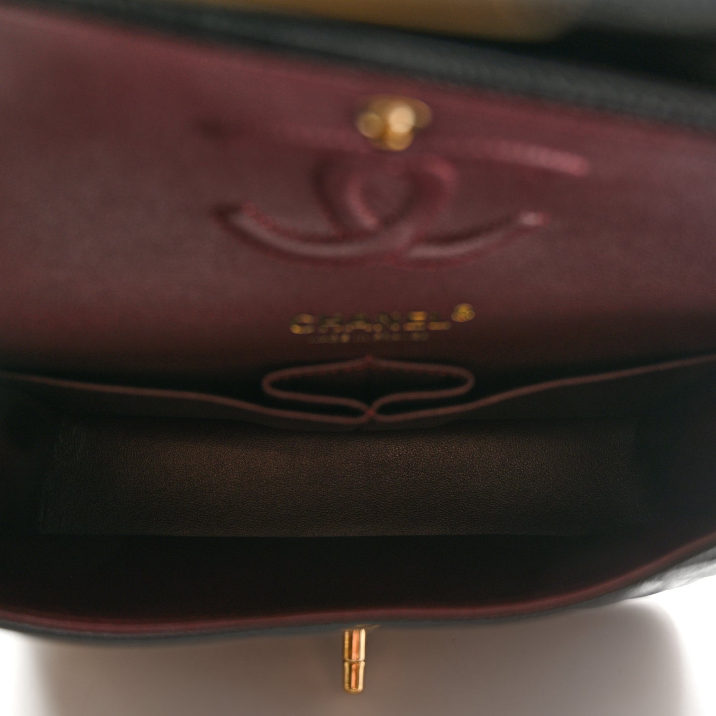 Caviar Quilted Small Double Flap Black