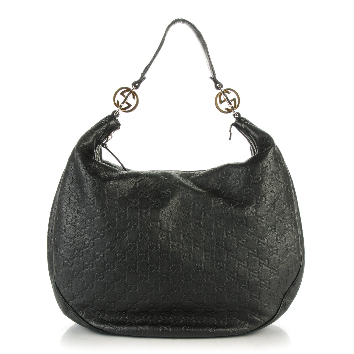 Gucci Guccissima Large GG Twins Hobo Black 1 of 9