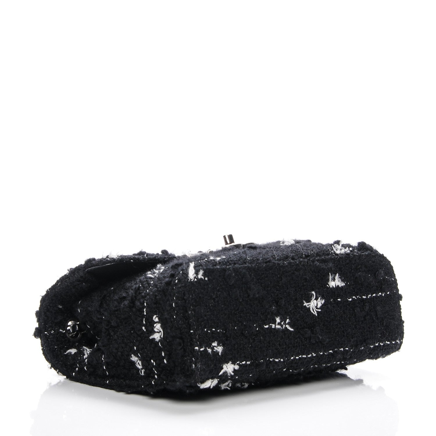 Chanel Tweed Quilted CC Clasp Flap Black 4 of 7