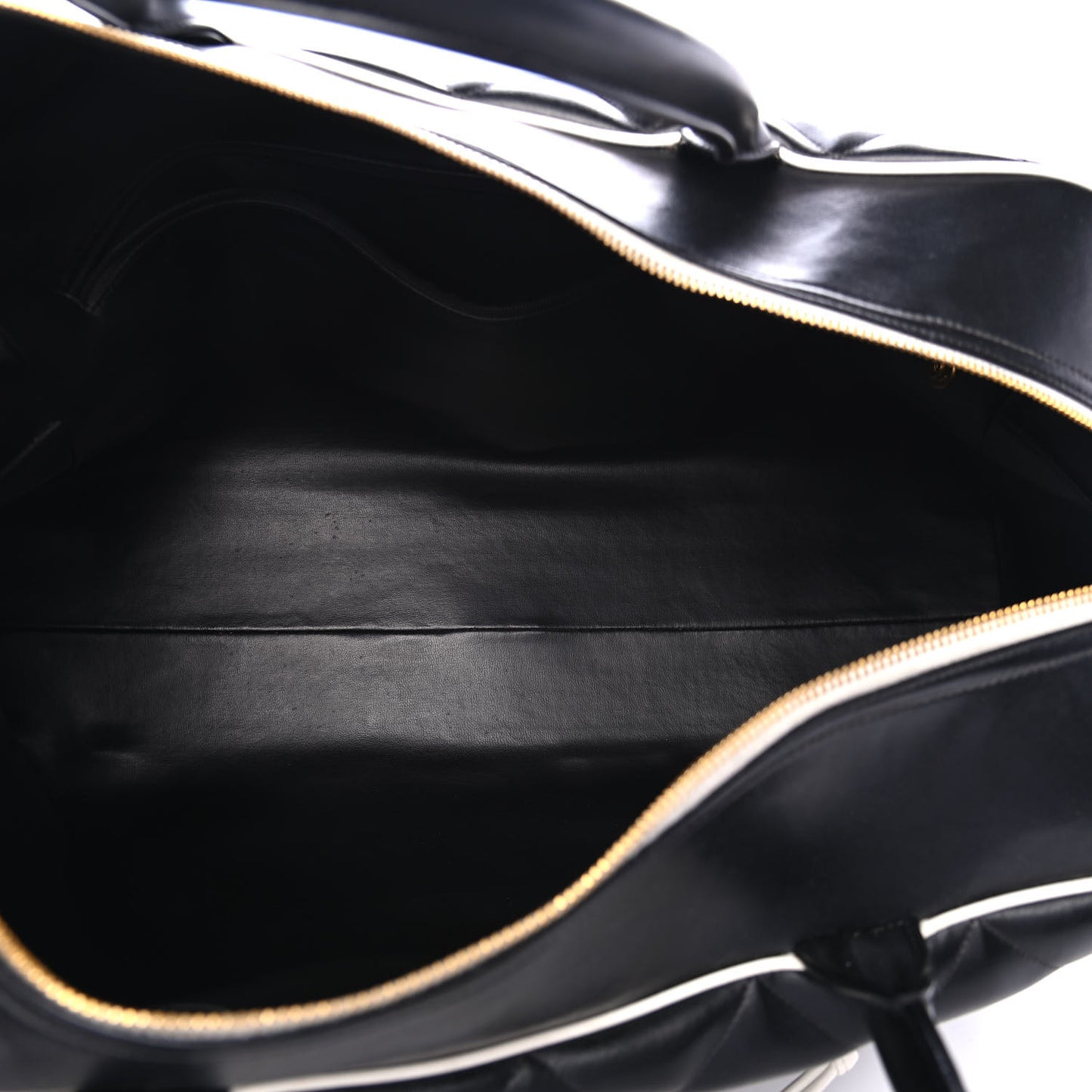 Calfskin Quilted Large Bowler Black