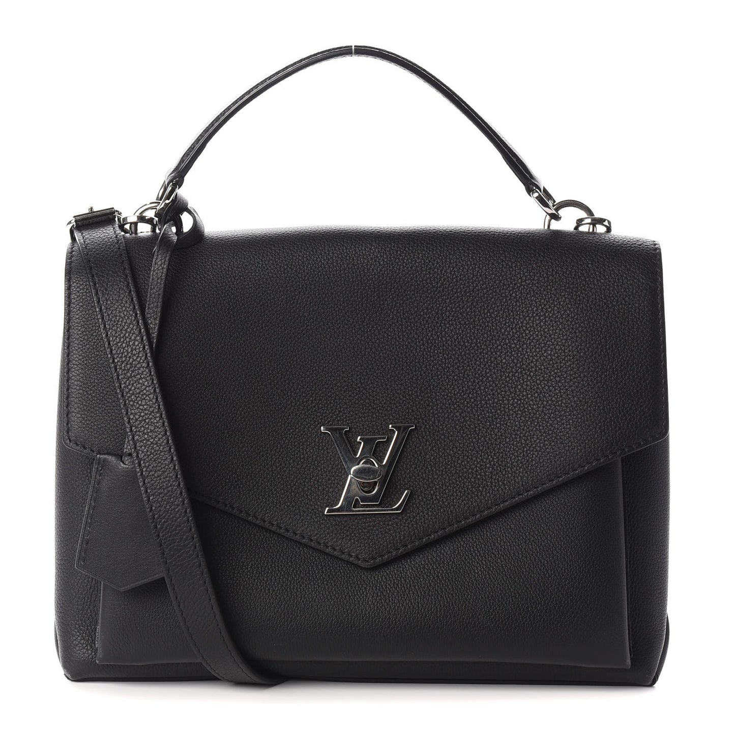 Soft Calfskin My Lockme Top Handle Black