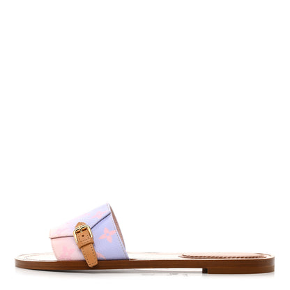 Louis Vuitton Monogram Spring in the City Lock It Flat Mule 36 Sunrise Pastel 1 of 8