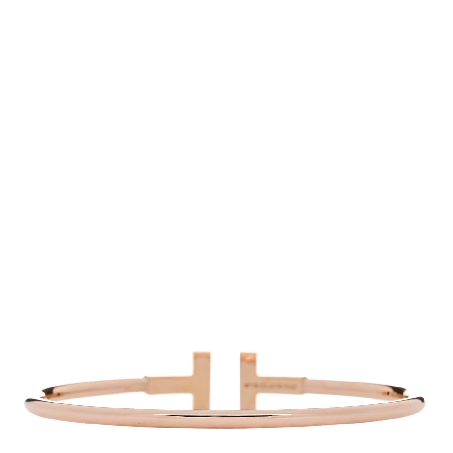 18K Rose Gold Diamond T Wire Bracelet