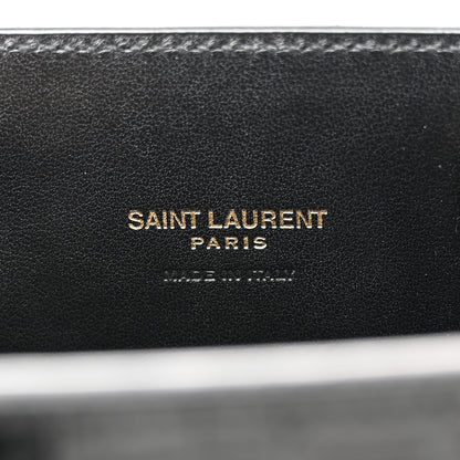 Saint Laurent Calfskin Crocodile Embossed Nano Sac De Jour Black 6 of 11