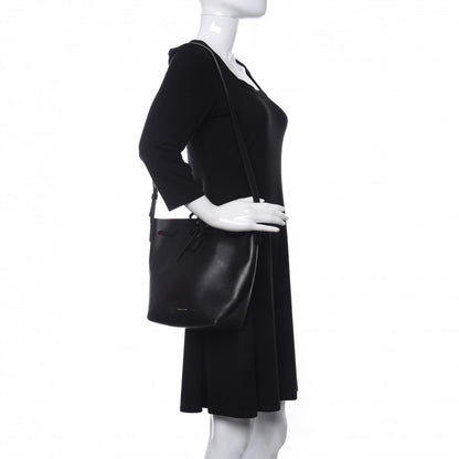 Mansur Gavriel Calfskin Mini Bucket Bag Black Flamma 2 of 9