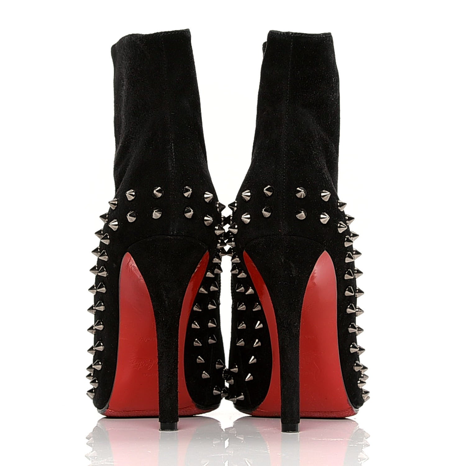 Christian Louboutin Veau Velours Willetta 100 Ankle Boots 39 Black 4 of 6