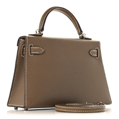 Hermes Epsom Mini Kelly Sellier 20 Etoupe 3 of 12